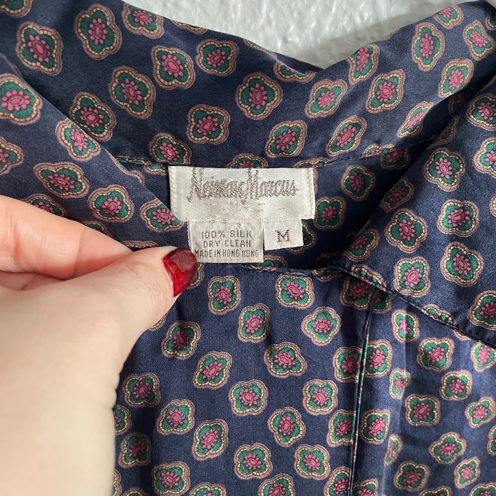 Vintage Neiman Marcus 100% silk men’s pajama set—Medium